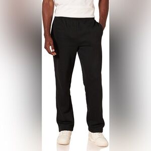 Amazon Essentials - 2 Pairs Men's Black Fleece Open Bottom Lounge Sweatpants XL